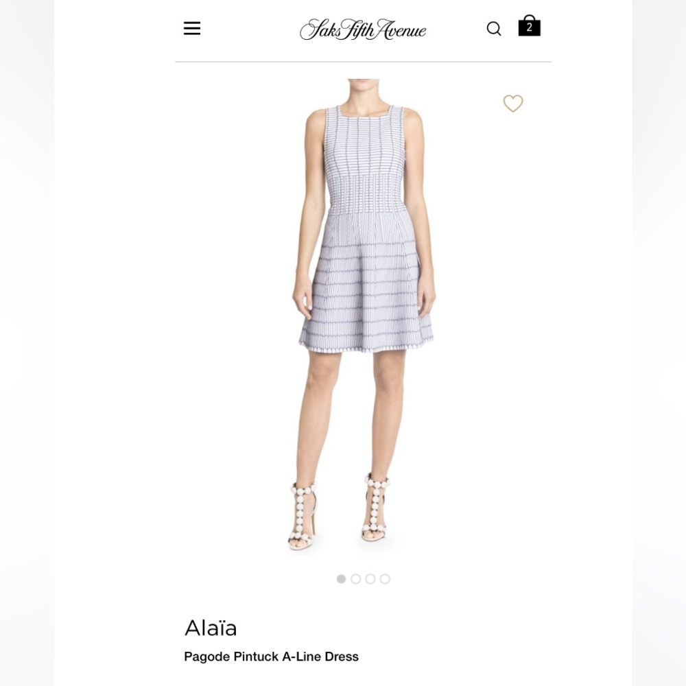 ALAIA***Pintuck A-Line Stunning White Dress****US ?? $2600 - Picture 2 of 6